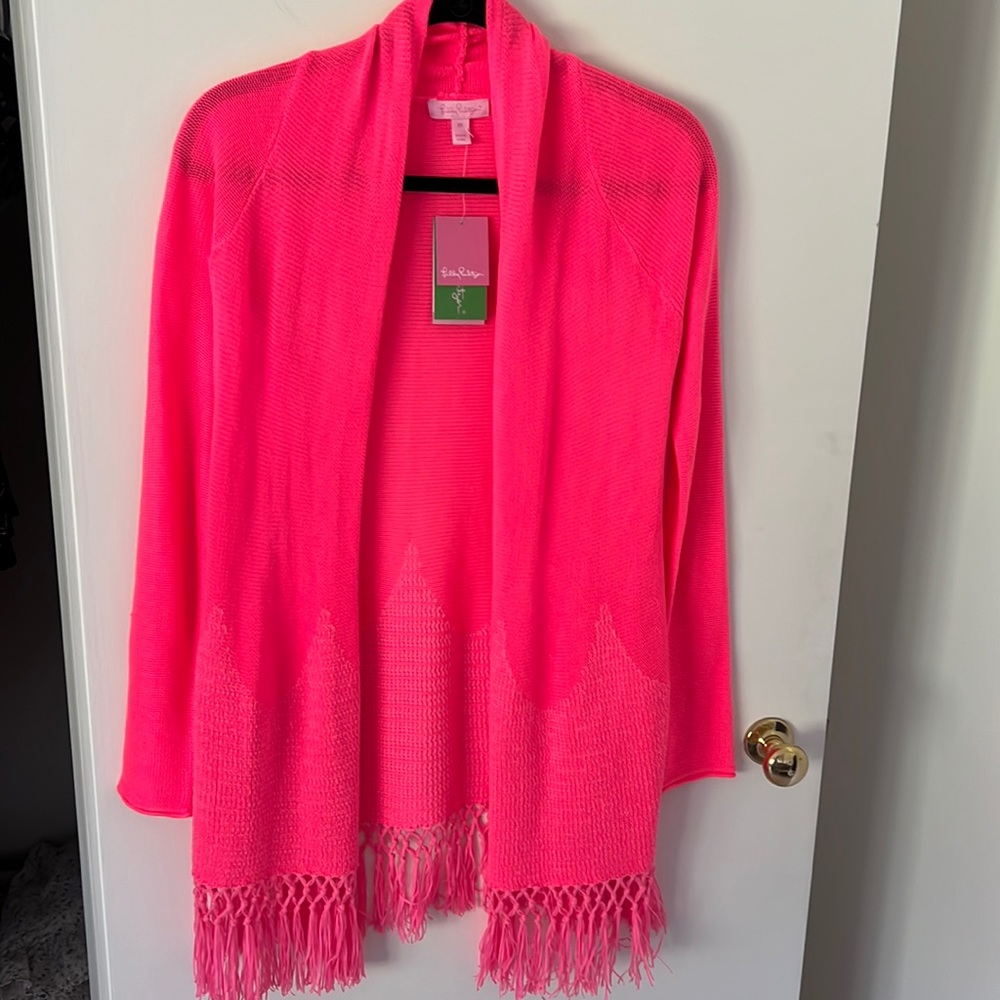 Long sleeve tassel cardigan